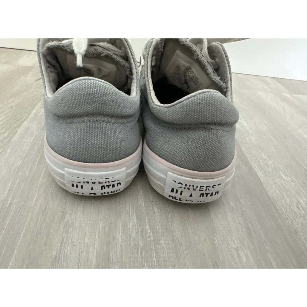 Kids Converse All Star Low Top‎ Sneakers Gray Canvas Lace Up Casual Shoes Sz 11